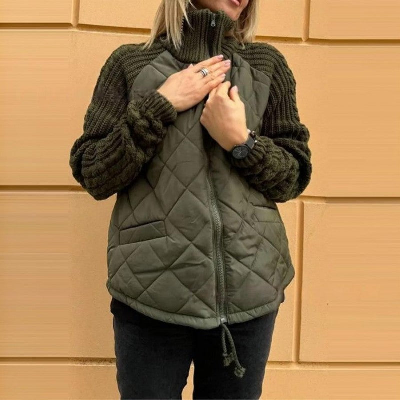 CozyCharm™ Damen Patchwork Steppjacke | 50% Rabatt