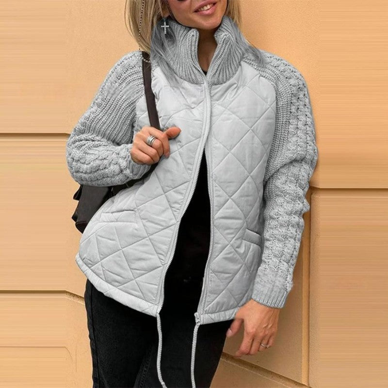 CozyCharm™ Damen Patchwork Steppjacke | 50% Rabatt