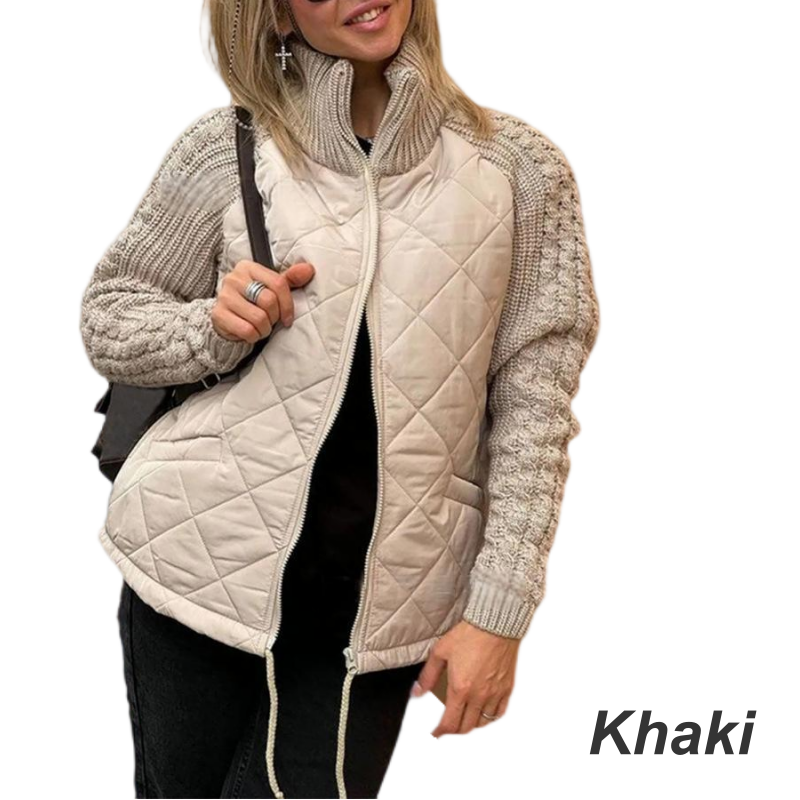CozyCharm™ Damen Patchwork Steppjacke | 50% Rabatt