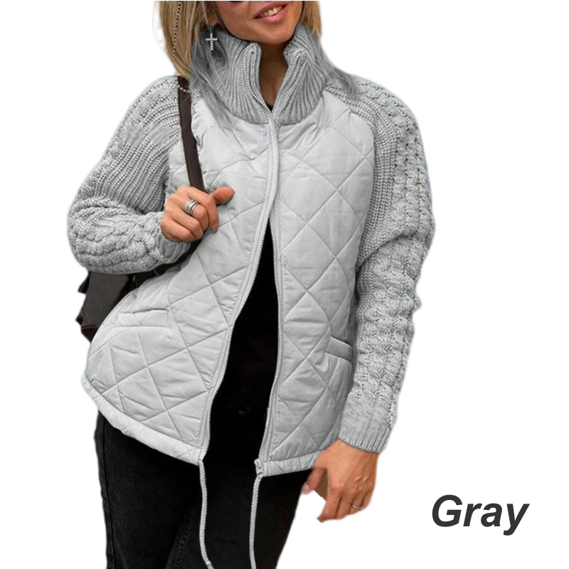 CozyCharm™ Damen Patchwork Steppjacke | 50% Rabatt