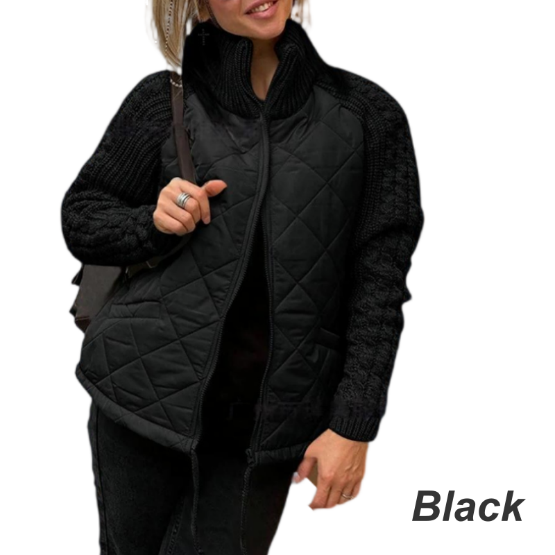 CozyCharm™ Damen Patchwork Steppjacke | 50% Rabatt