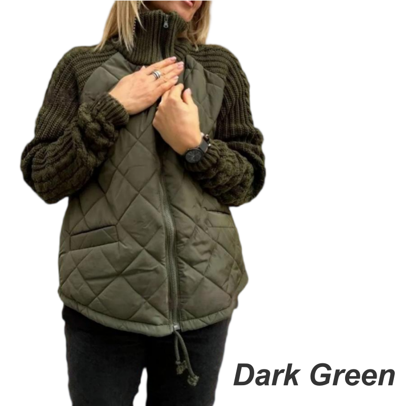 CozyCharm™ Damen Patchwork Steppjacke | 50% Rabatt