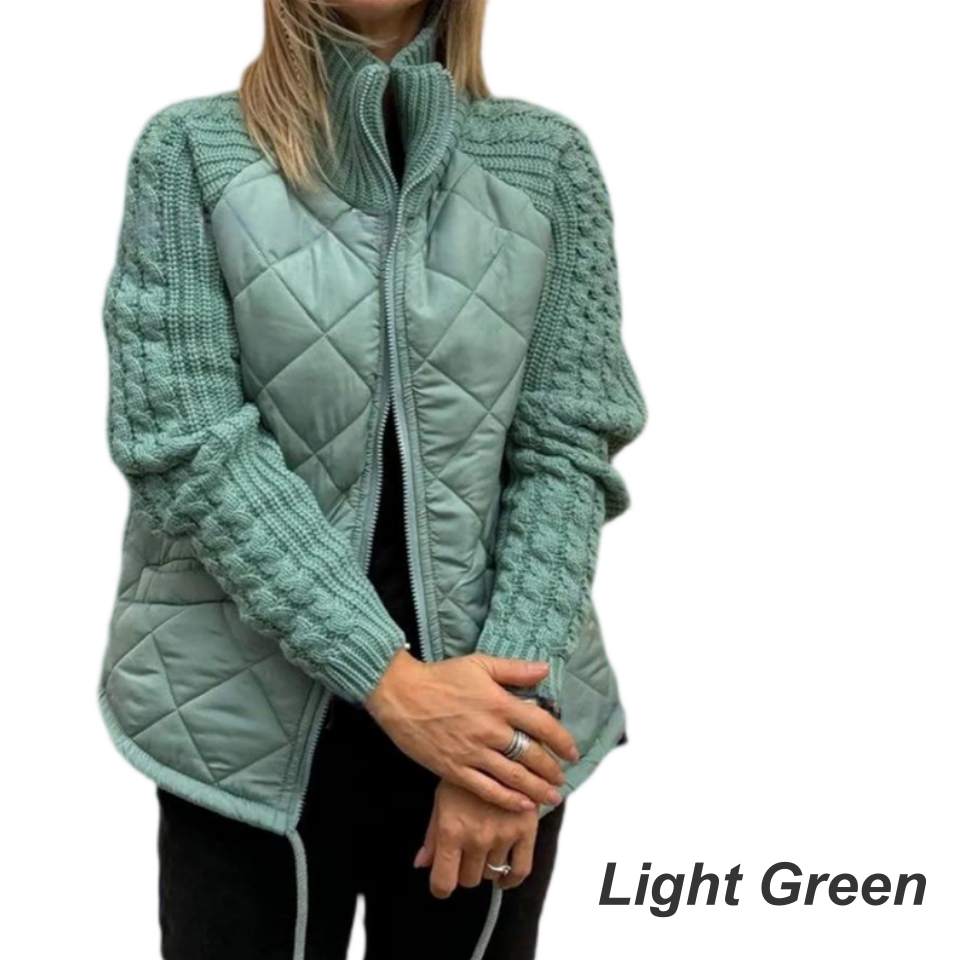CozyCharm™ Damen Patchwork Steppjacke | 50% Rabatt