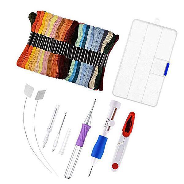 StitchJoy™ – 136-teiliges Regenbogen-Stick- & Nähset | 50% Rabatt