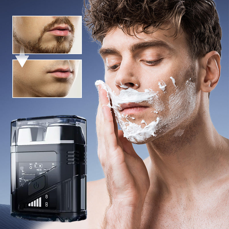 ShavePro – Transparenter Mini Elektrorasierer (IPX7 Wasserdicht)