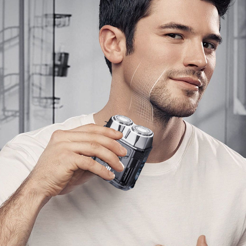 ShavePro – Transparenter Mini Elektrorasierer (IPX7 Wasserdicht)
