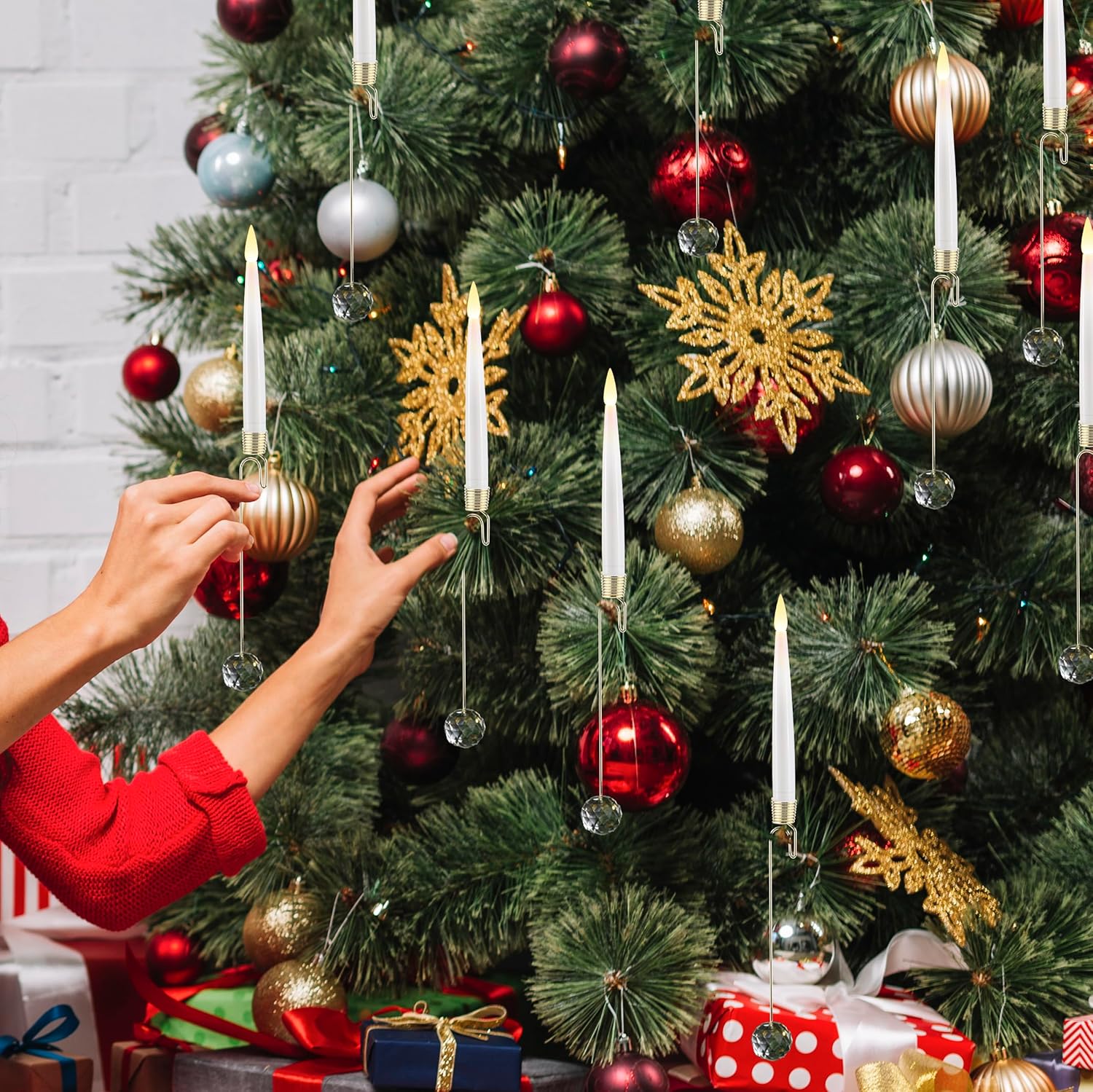 X-MasGlow – Elegante LED-Weihnachtsbaumkerzen | 50% RABATT