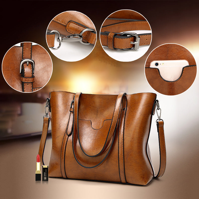 EleganceRetro – Hochwertige Damen-Ledertasche