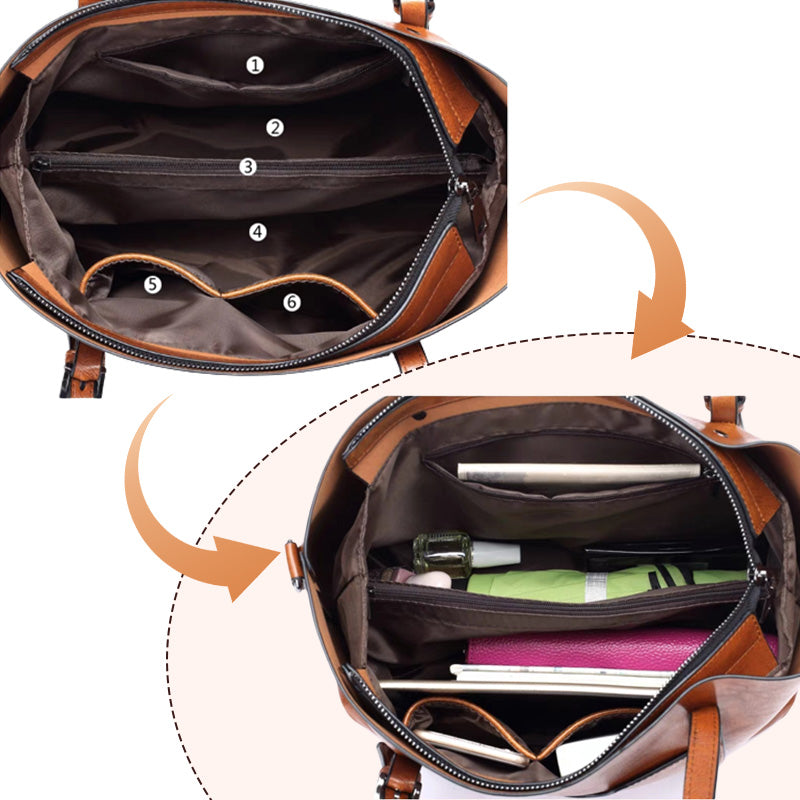 EleganceRetro – Hochwertige Damen-Ledertasche