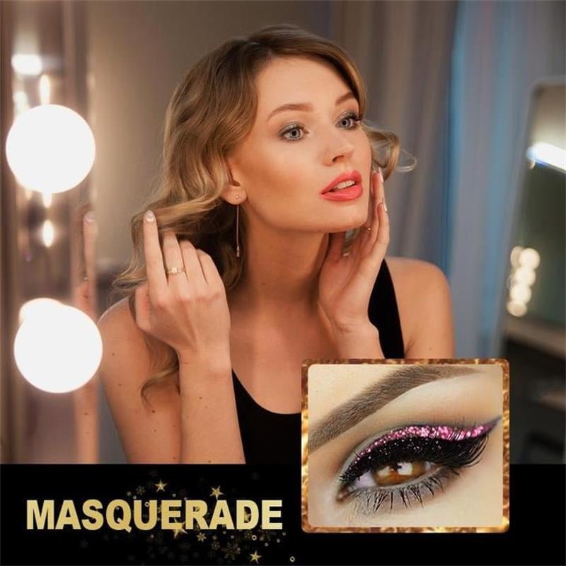 GlamLash – Wiederverwendbare Selbstklebende Eyeliner- & Wimpern-Sticker mit Glitzer