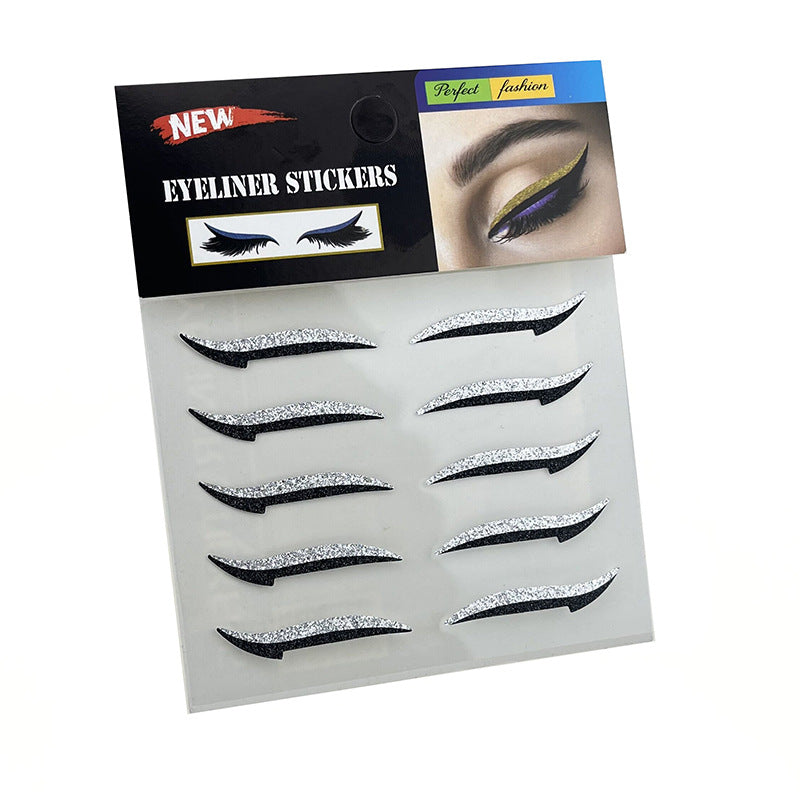 GlamLash – Wiederverwendbare Selbstklebende Eyeliner- & Wimpern-Sticker mit Glitzer