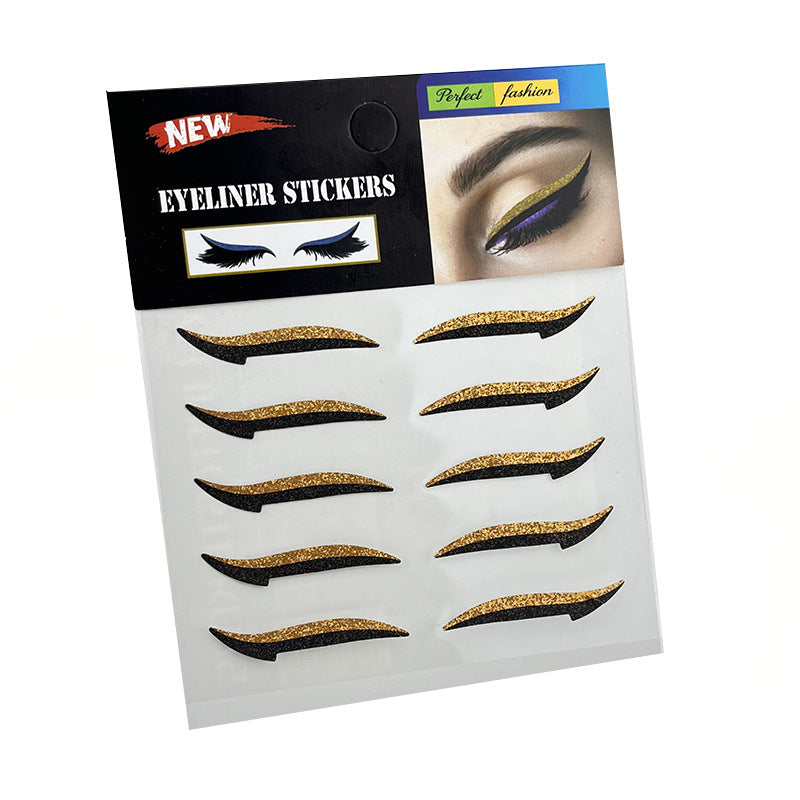 GlamLash – Wiederverwendbare Selbstklebende Eyeliner- & Wimpern-Sticker mit Glitzer