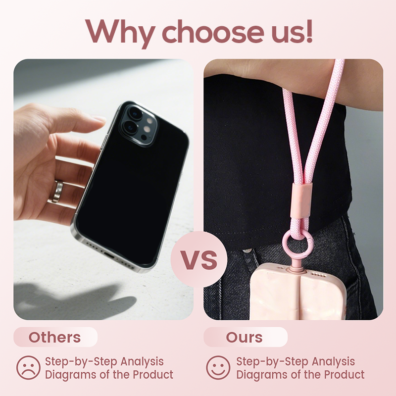 SlimStrap – Minimalistische Telefonkordel | 1+2 GRATIS