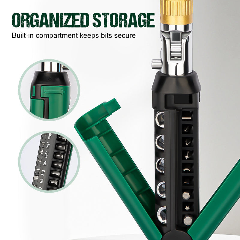 MultiScrew – 14-in-1 Schraubendreher mit verstellbarer Ratsche