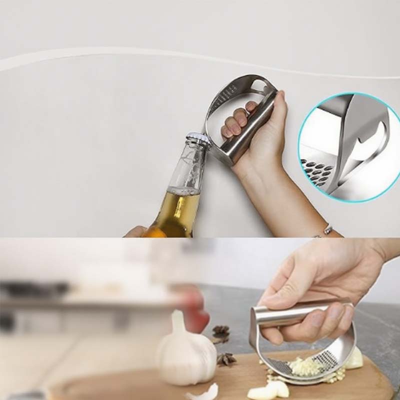 GarliX – Multifunktionale Edelstahl-Knoblauchpresse | 1+2 GRATIS