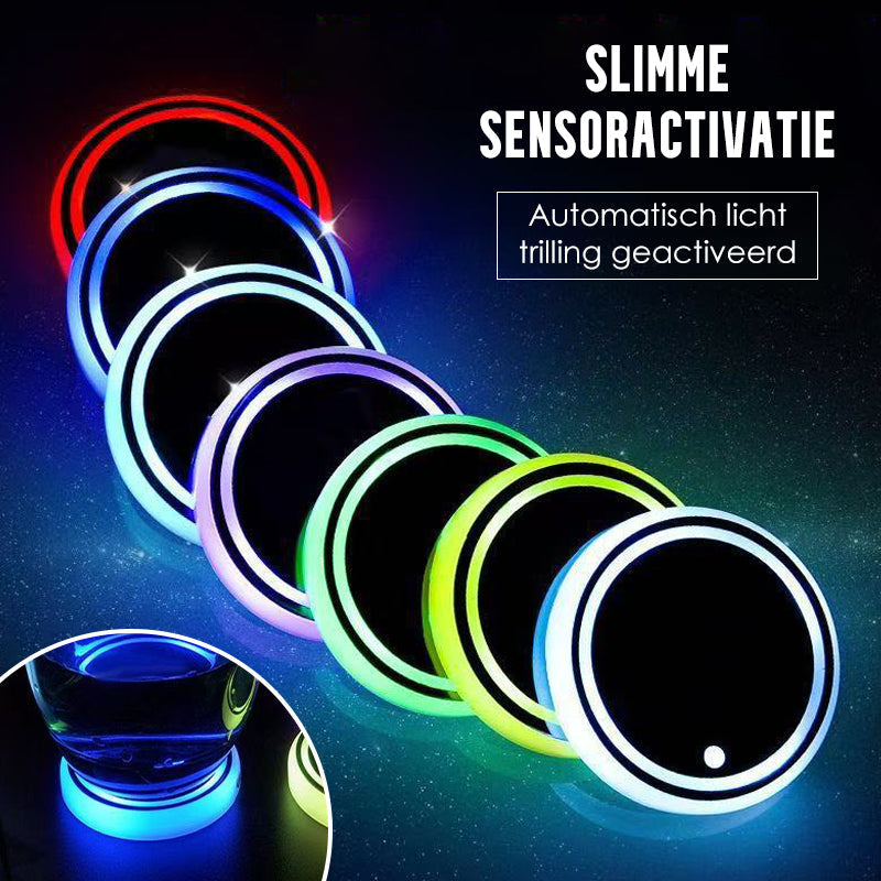 AutoGlow – 7-Farben LED-Becherhalterpad für Autos