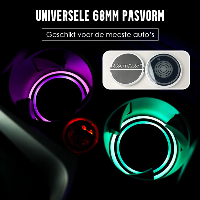 AutoGlow – 7-Farben LED-Becherhalterpad für Autos