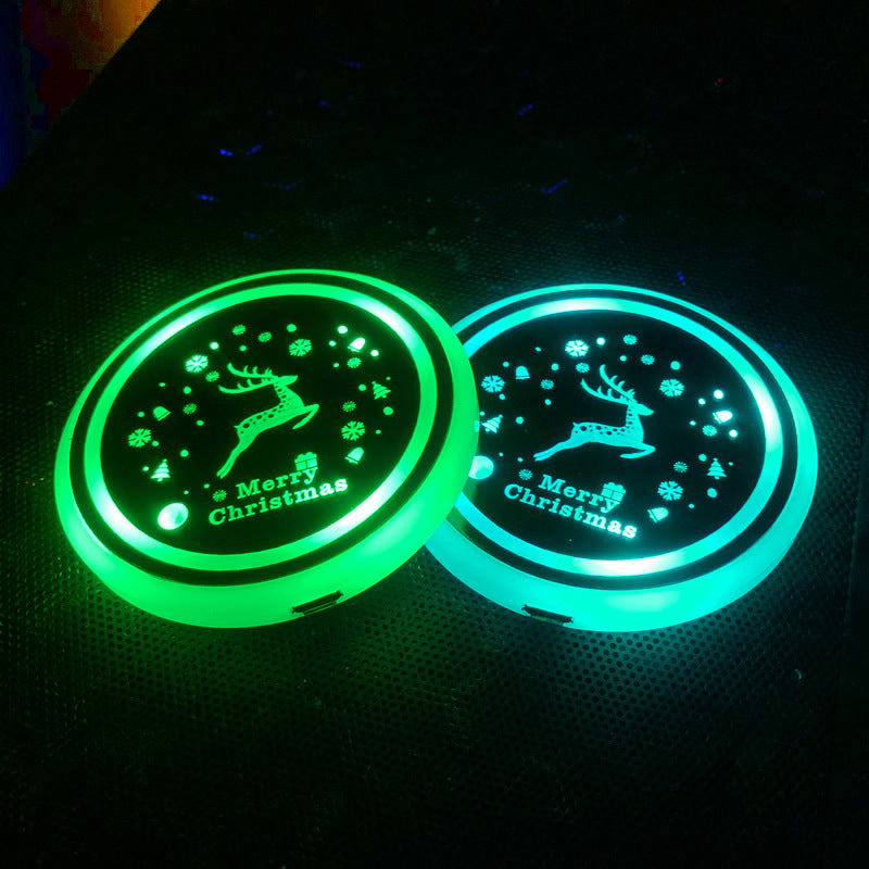 AutoGlow – 7-Farben LED-Becherhalterpad für Autos