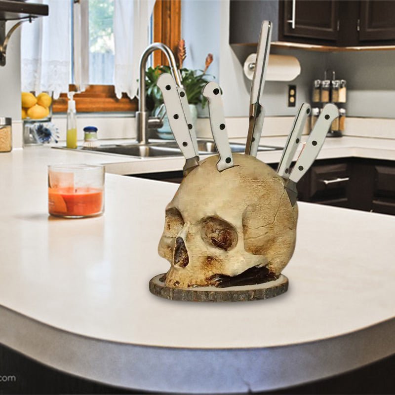 SkullArt – Kreativer Resin Schädel Messerhalter