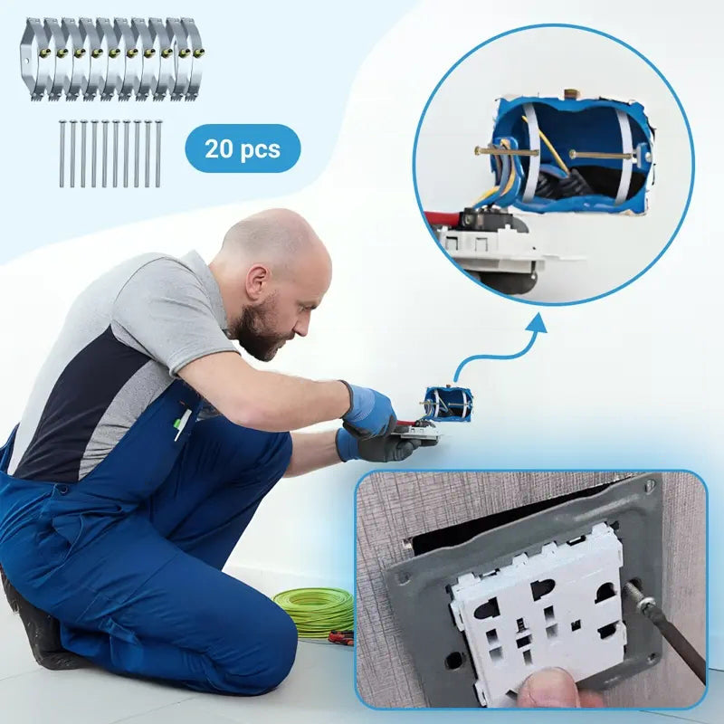 FixPro – 20 Stück Reparaturclips für Unterputzdosen