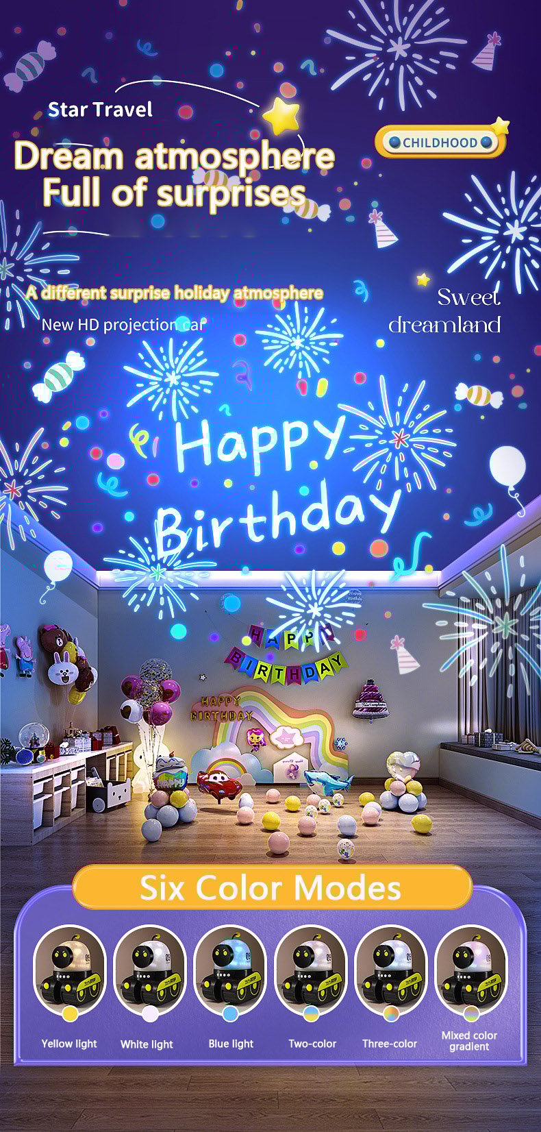 StarBot – Roboter-Sternprojektionslampe