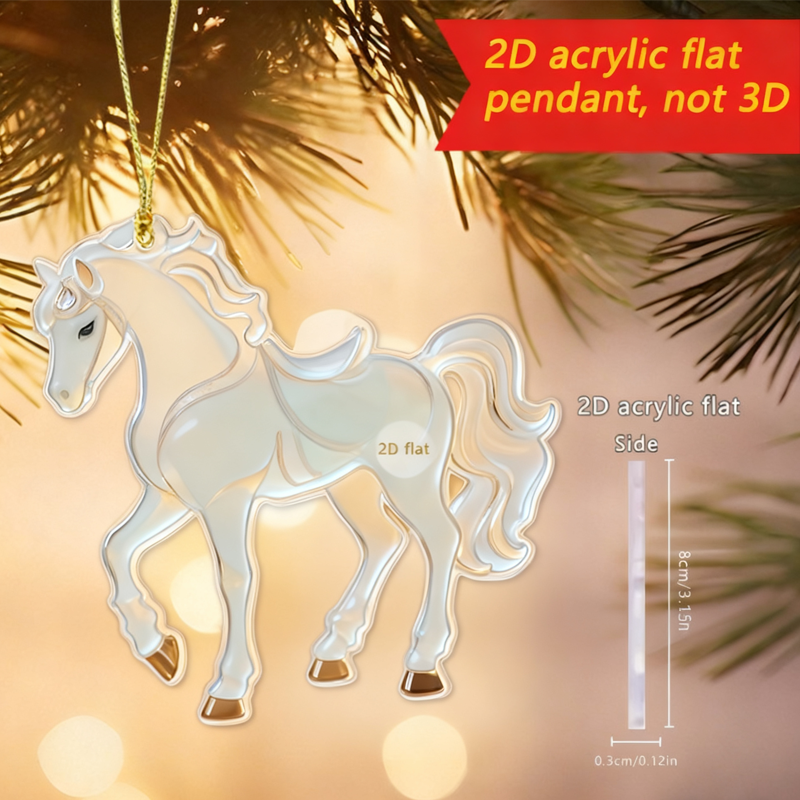 GoldenGallop – Eleganter Pferde-2d Acrylanhänger | 50% RABATT