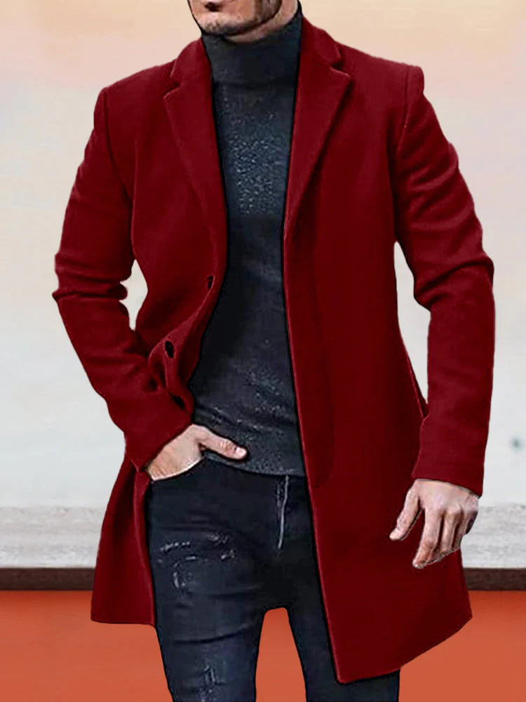 Thomas – Herenjack mit Single-Row-Knopfverschluss & Uni-Farbe
