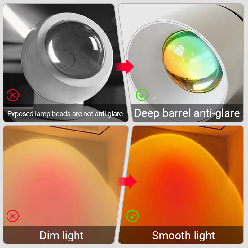 SunAura – LED-Sunset-Projektionslampe