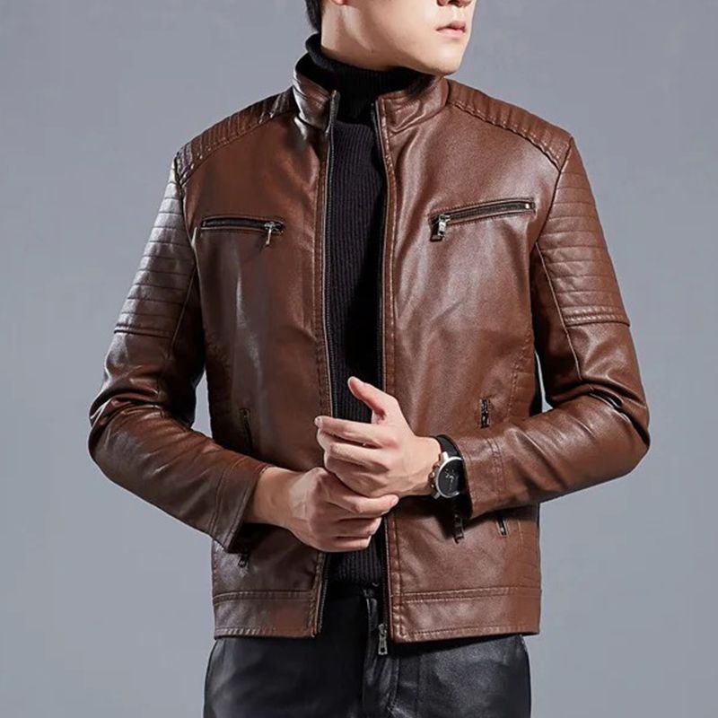 Henry – Herren-Bikerjacke aus Leder