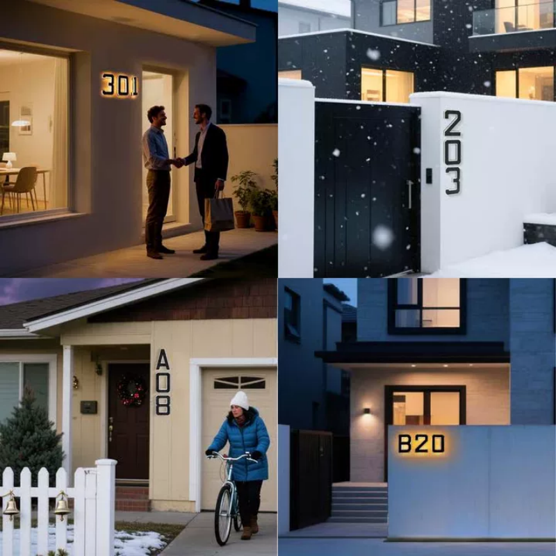 LightHome – LED Hausnummer, wasserdicht für außen | 1+1 GRATIS