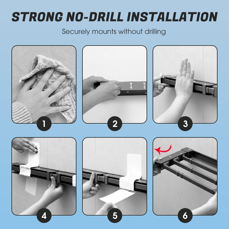Homeplus – Ausziehbares Wandtrockengestell | 50% RABATT
