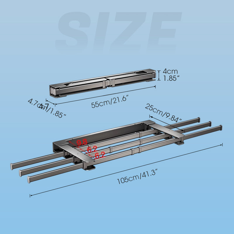 Homeplus – Ausziehbares Wandtrockengestell | 50% RABATT
