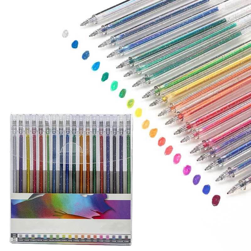 GleamArt - Glitzer-Gelstift-Set | 18 Stück