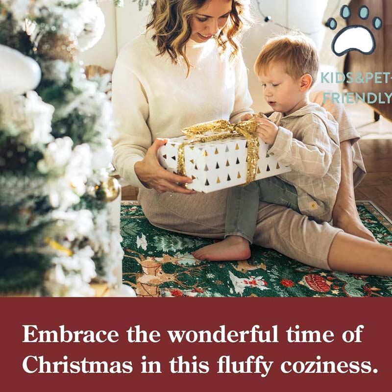 CozyChristmas – Weicher, rutschfester Weihnachts-Teppich | 50% RABATT