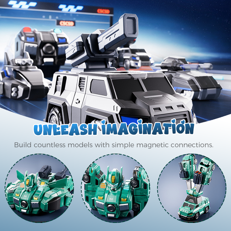 MagnaBot – 9-in-1 Auto- und Roboter-Spielset