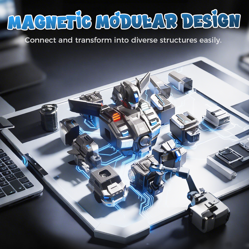 MagnaBot – 9-in-1 Auto- und Roboter-Spielset