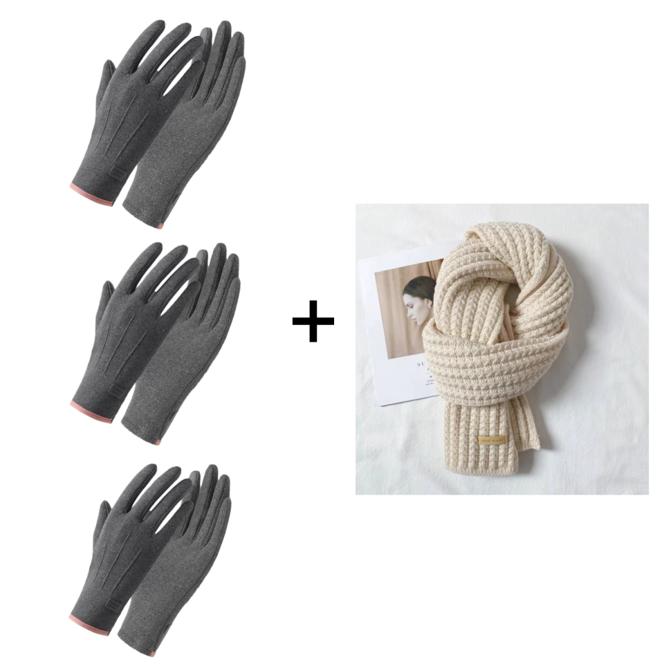 ThermoGrip – Touchscreen-Winterhandschuhe | 1+1 GRATIS