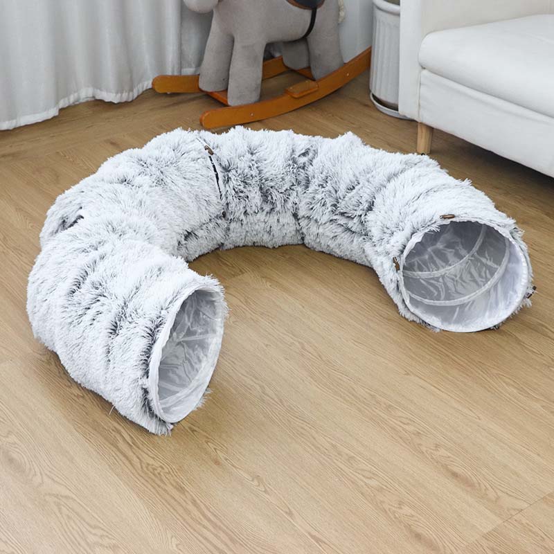 PurrLuxe – 2-in-1 Faltbares Katzentunnel-Bett
