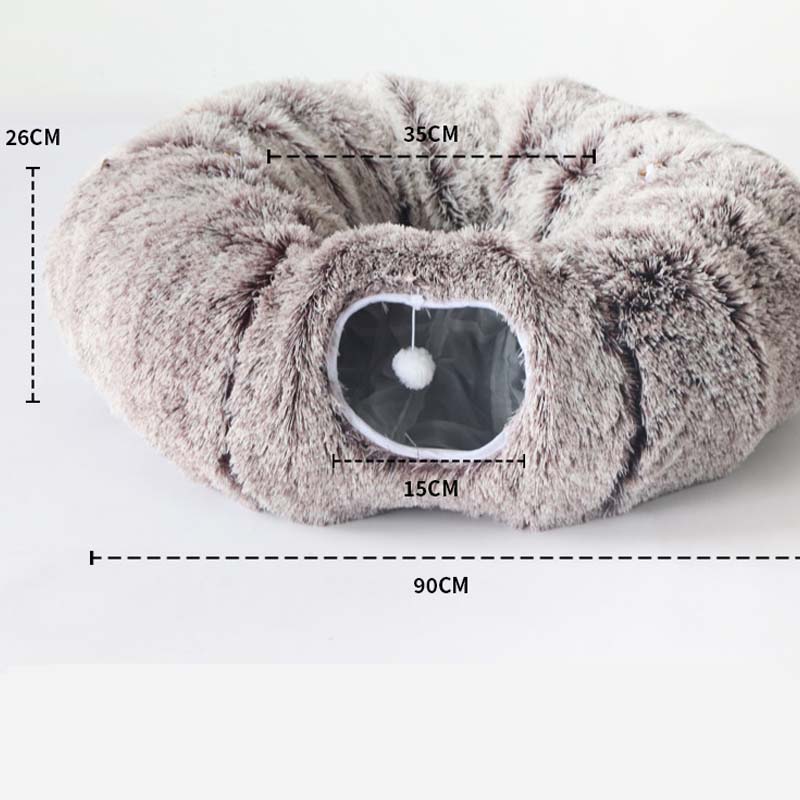 PurrLuxe – 2-in-1 Faltbares Katzentunnel-Bett