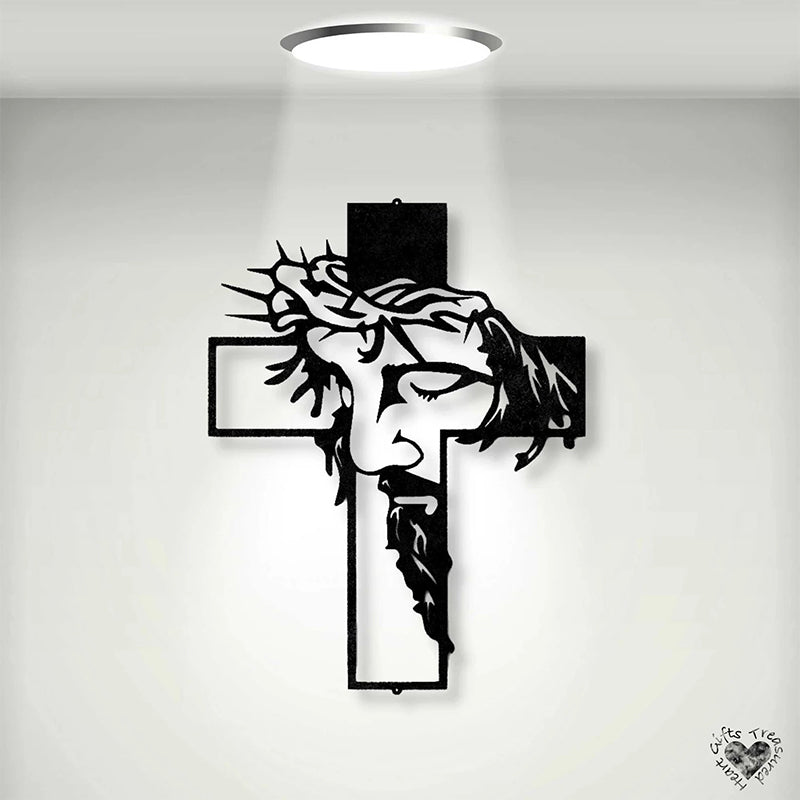 FaithCraft – Jesus Kreuz Metall-Wanddekoration