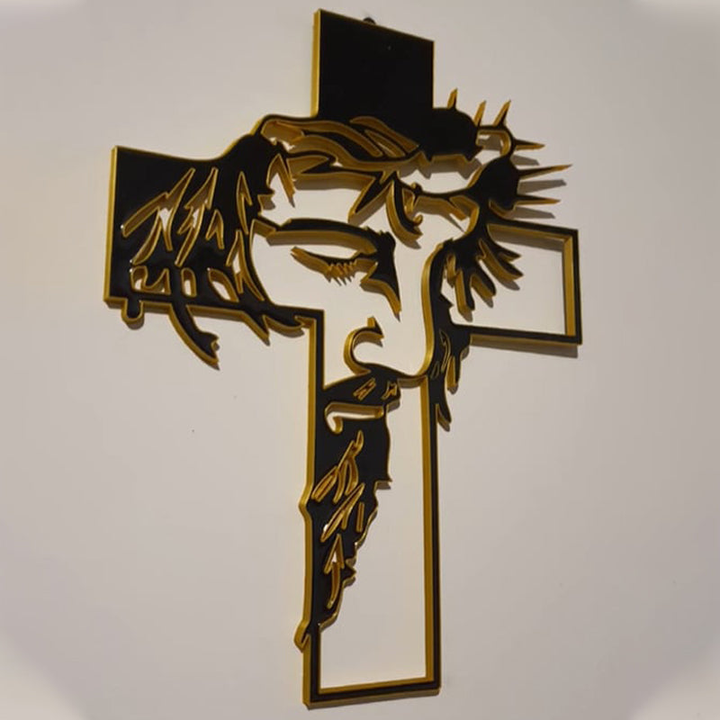 FaithCraft – Jesus Kreuz Metall-Wanddekoration