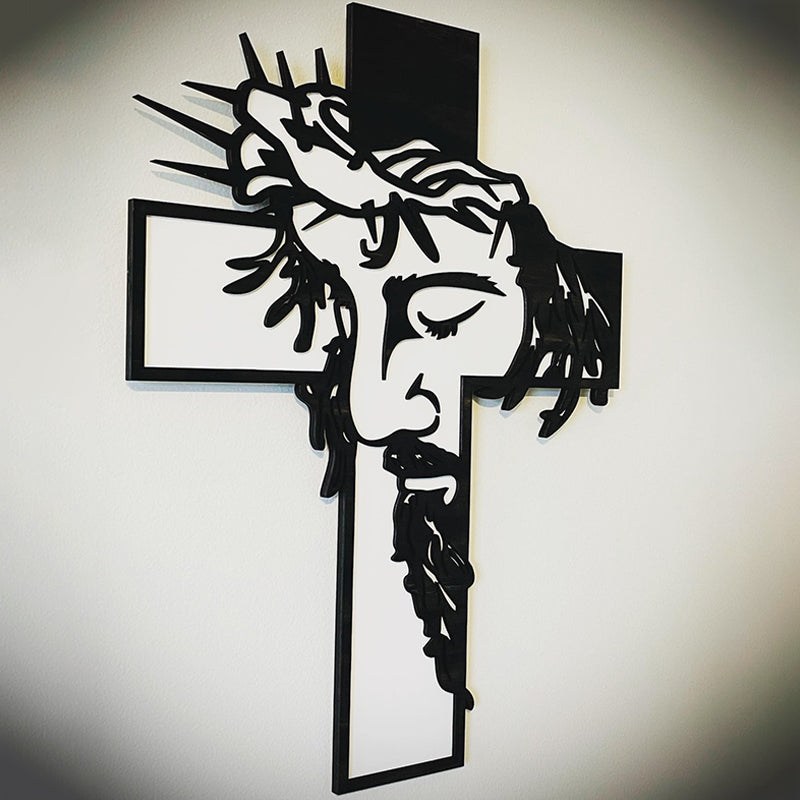 FaithCraft – Jesus Kreuz Metall-Wanddekoration
