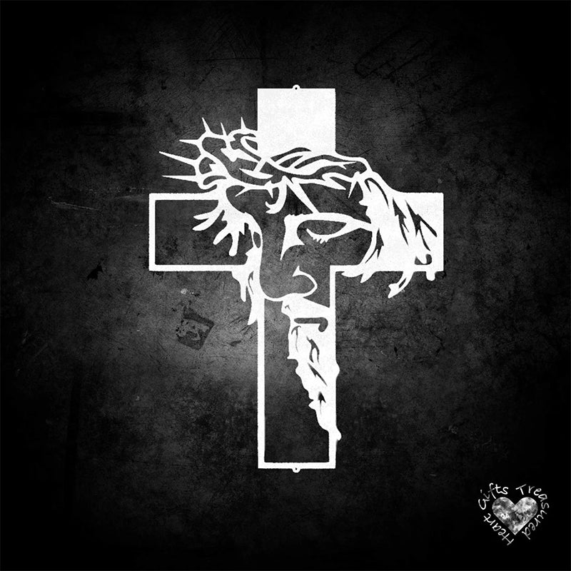 FaithCraft – Jesus Kreuz Metall-Wanddekoration