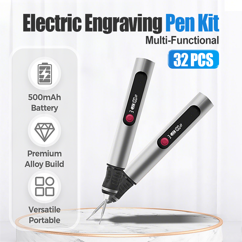EngravePro – Elektrischer Gravurstift (32-teiliges Set, 2 Stück)