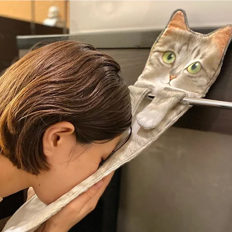PurrTowel – Süßes Katzen-Handtuch | 1+1 GRATIS