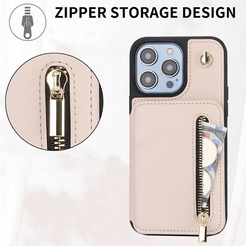 SafeCarry – PU-Leder RFID-Blockierende Reißverschluss-Handyhülle