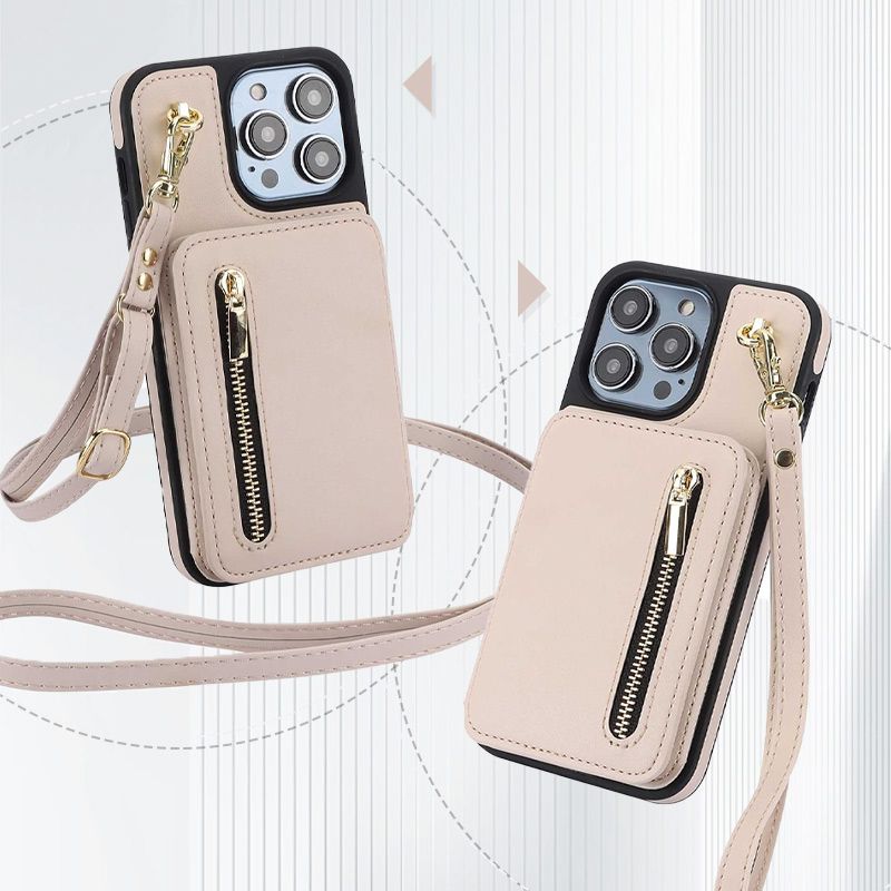 SafeCarry – PU-Leder RFID-Blockierende Reißverschluss-Handyhülle