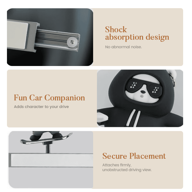 SkateBear – Lustiges Skateboard-Bär Autoornament | 1+1 GRATIS