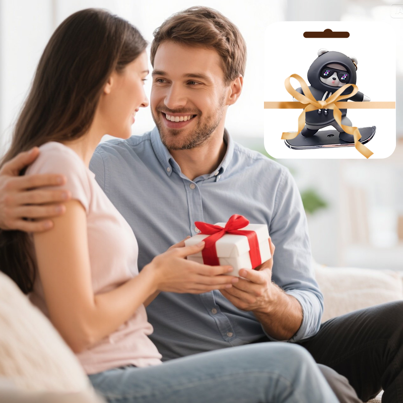 SkateBear – Lustiges Skateboard-Bär Autoornament | 1+1 GRATIS