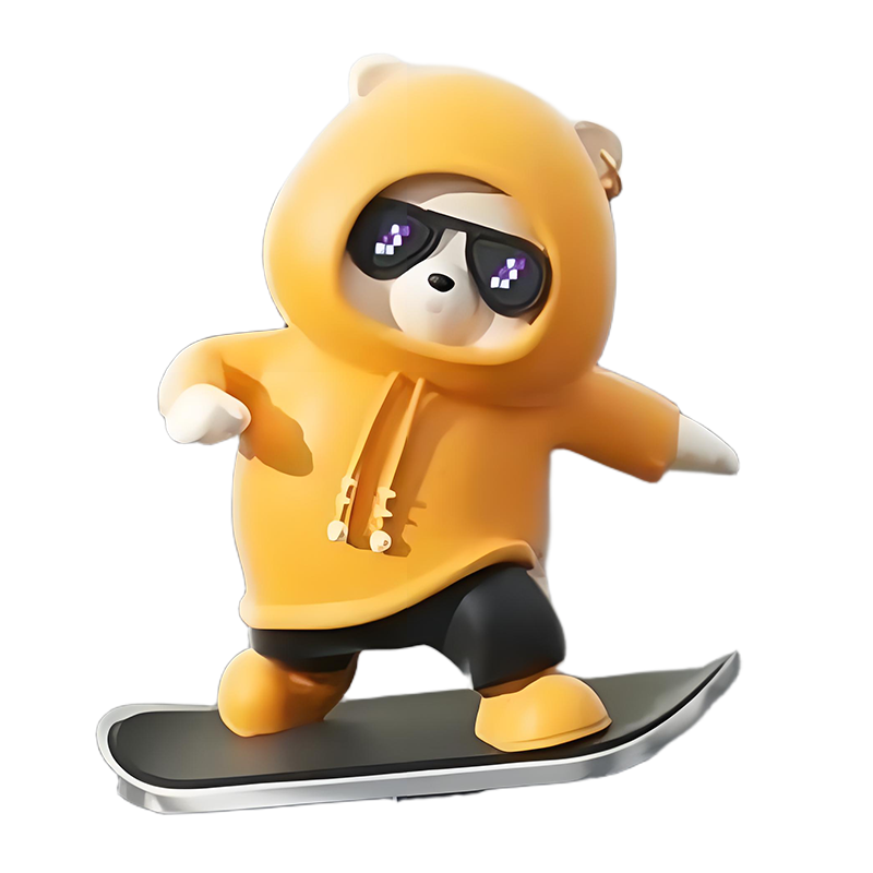 SkateBear – Lustiges Skateboard-Bär Autoornament | 1+1 GRATIS